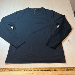 Lululemon Fundamental Shirt Black Long Sleeve Workout Top  Size Large
